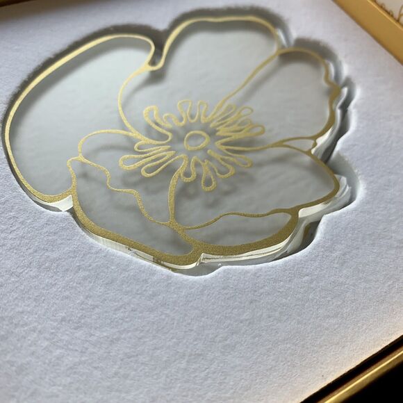 Perrier Jouet Verre Bell Epoque 4pc Acrylic Coaster Set - Picture 5 of 13